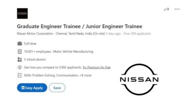 Opening for Nissan 2023 Fresher